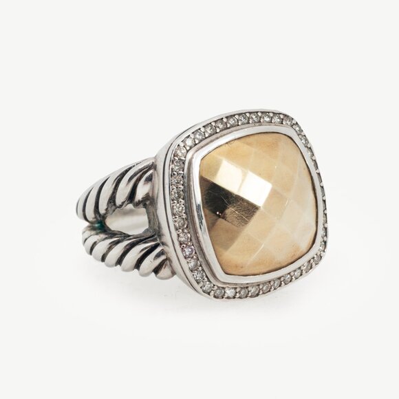 David Yurman Albion 18k Gold & Sterling Silver Diamond Ring - Picture 1 of 6